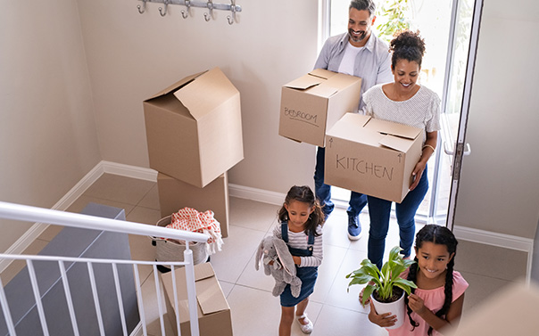 couple moving into apartment